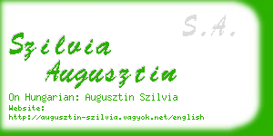 szilvia augusztin business card